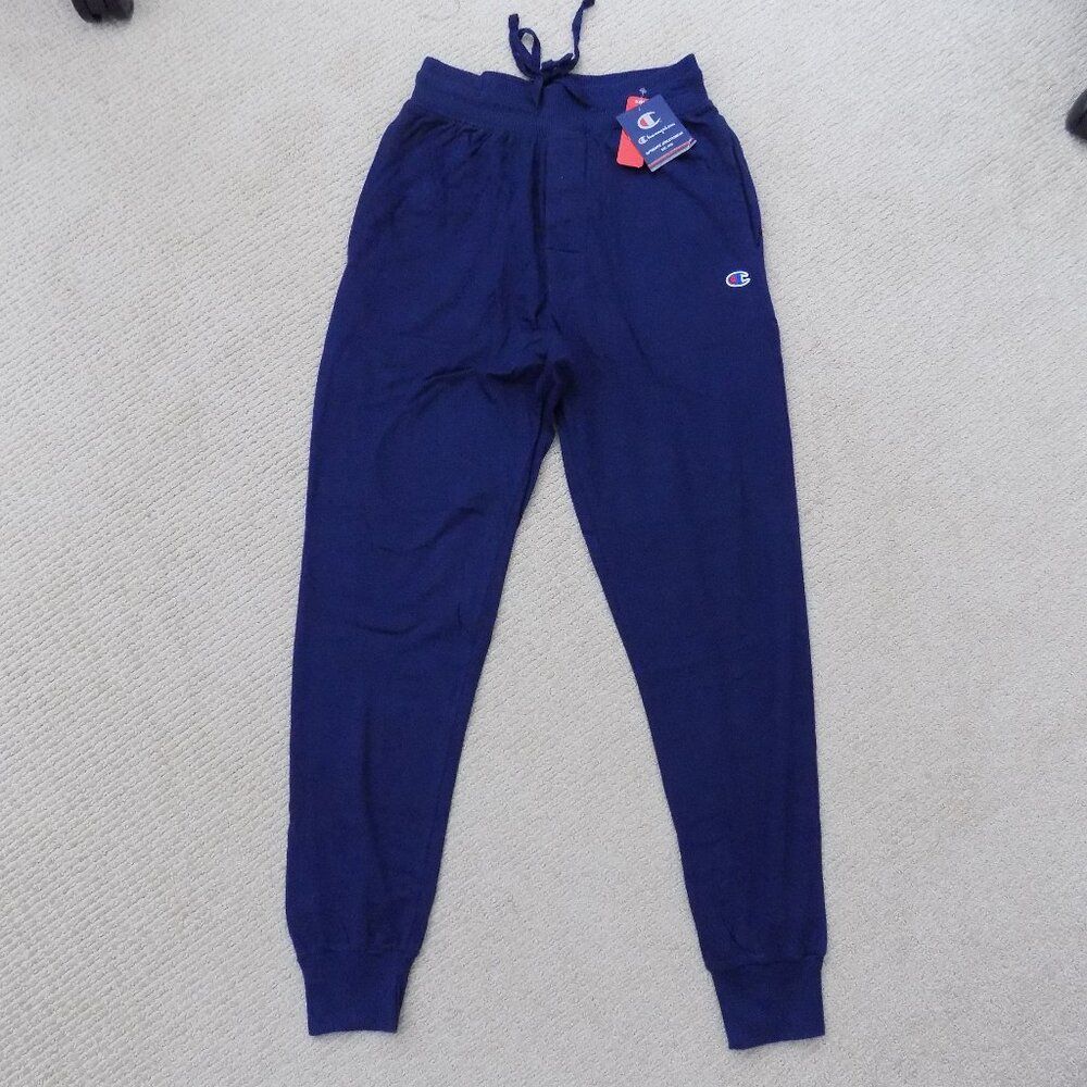 NEW MENS CHAMPION JOGGER PANTS PAJAMAS NAVY BLUE